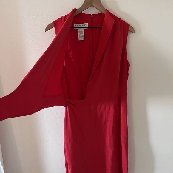 VINTAGE Jones New York Fusia Pink Kimono Wrap Night Out Dress 10 Gorgeous - Picture 5 of 5